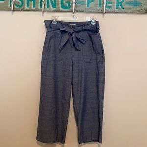 Talbots Chambray Wide Leg Capris NWOT
